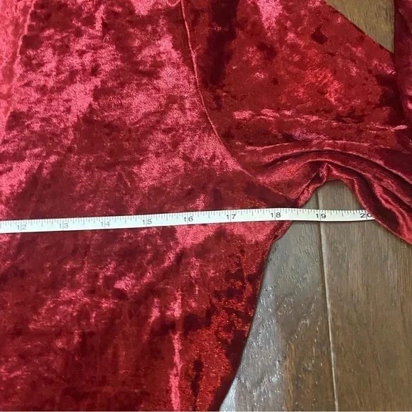 NWT Betsey Johnson Valentine Red Crush Velvet Dress M - Picture 12 of 13